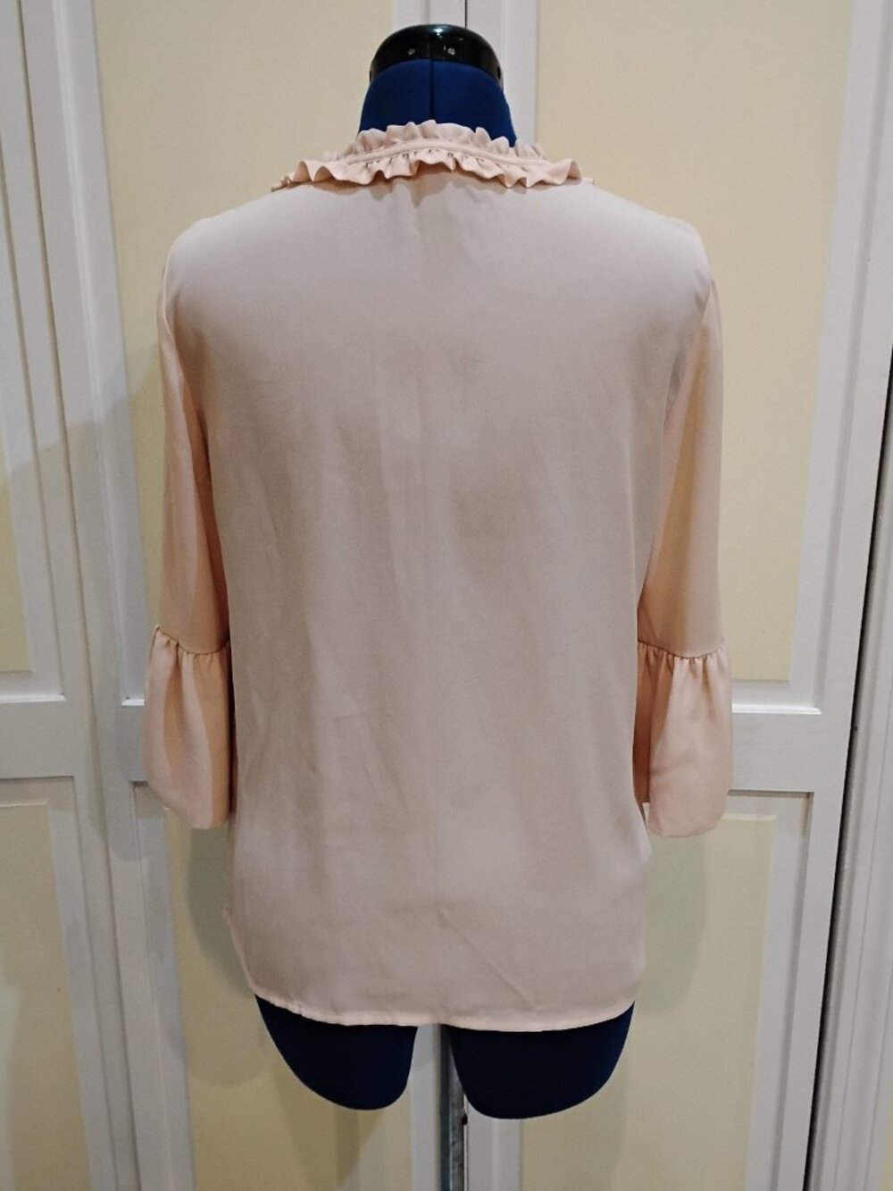 Karl Lagerfeld Tie Front Ruffle Blouse - Picture 2 of 7